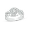 Thumbnail Image 1 of Composite Diamond Accent Bypass Ring in Sterling Silver