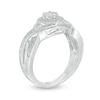 Thumbnail Image 2 of Composite Diamond Accent Bypass Ring in Sterling Silver