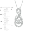 Thumbnail Image 2 of Diamond Accent Intertwining Infinity Pendant in Sterling Silver
