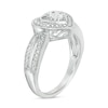 Thumbnail Image 2 of Composite Diamond Accent Heart Frame Ring in Sterling Silver