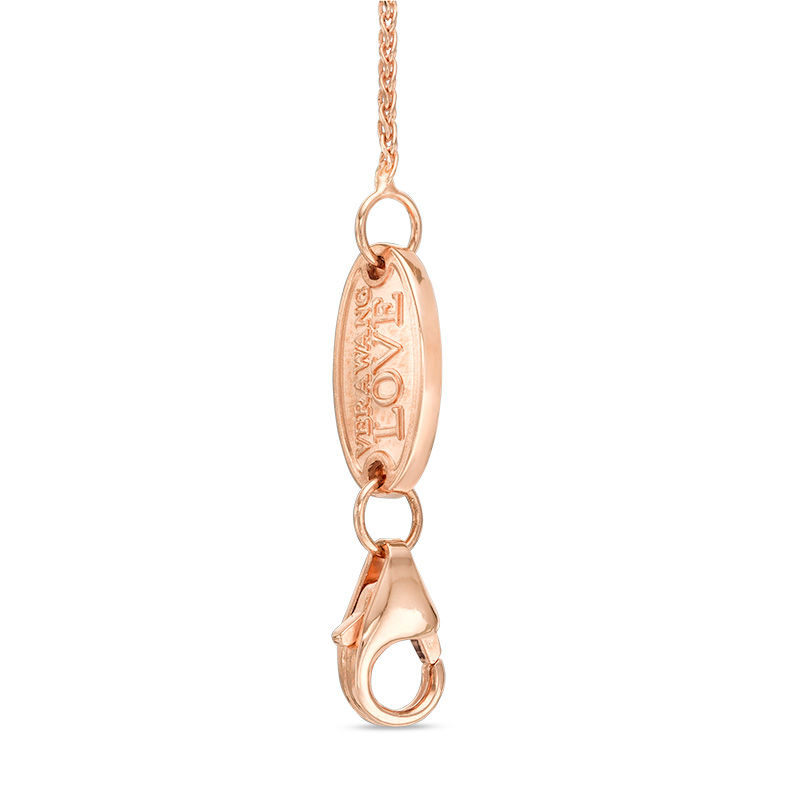 Main Image 2 of Vera Wang Love Collection 1/6 CT. T.W. Diamond Mini "Love" Necklace in 14K Rose Gold - 19"