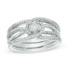 Thumbnail Image 0 of Convertibilities 1/5 CT. T.W. Diamond Crossover Bypass Three-in-One Ring in Sterling Silver