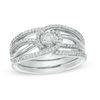 Thumbnail Image 1 of Convertibilities 1/5 CT. T.W. Diamond Crossover Bypass Three-in-One Ring in Sterling Silver