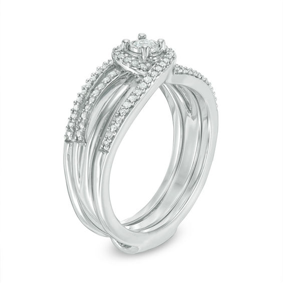 Convertibilities 1/5 CT. T.w. Diamond Crossover Bypass Three-in-One Ring in Sterling Silver