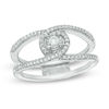 Thumbnail Image 4 of Convertibilities 1/5 CT. T.W. Diamond Crossover Bypass Three-in-One Ring in Sterling Silver