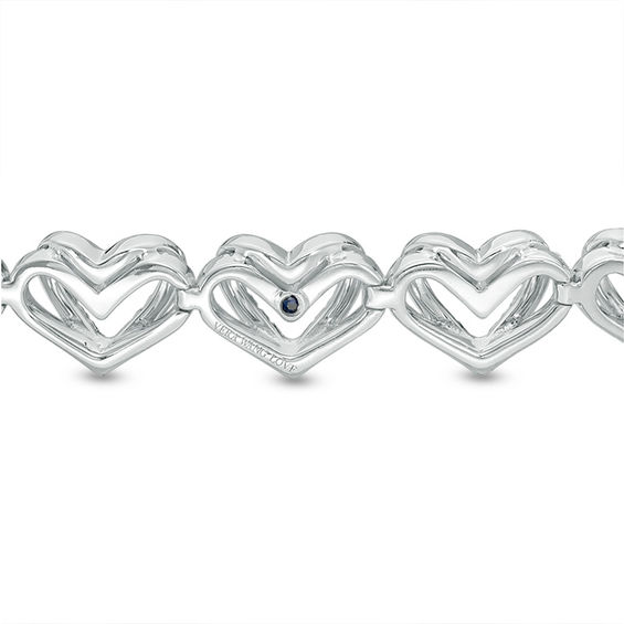 The Kindred Heart from Vera Wang Love Collection 1/8 CT. T.w. Diamond Bolo Bracelet in Sterling Silver - 9.5"