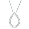 Thumbnail Image 3 of Convertibilities 1/4 CT. T.W. Composite Diamond Teardrop Frame Three-in-One Pendant in Sterling Silver and 10K Gold