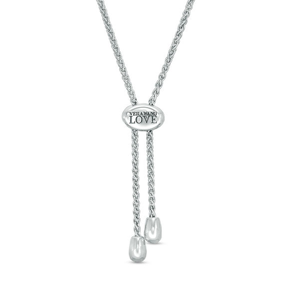 The Kindred Heart from Vera Wang Love Collection 1/10 CT. T.w. Diamond Bolo Bracelet in Sterling Silver - 9.5"