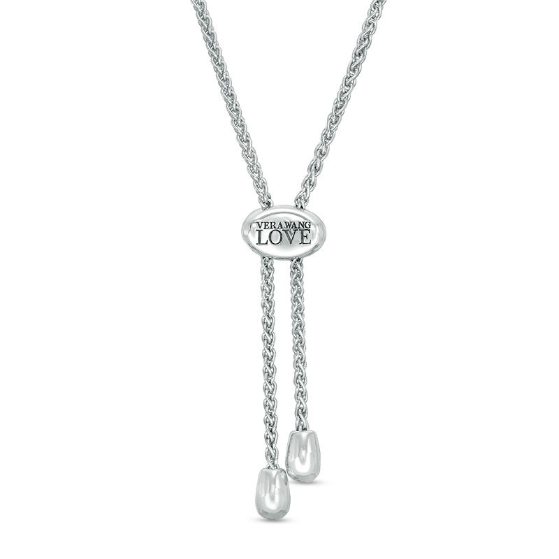 Main Image 2 of The Kindred Heart from Vera Wang Love Collection 1/10 CT. T.W. Diamond Bolo Bracelet in Sterling Silver - 9.5"
