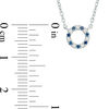 Thumbnail Image 3 of Vera Wang Love Collection Blue Sapphire and Diamond Accent Open Circle Necklace in Sterling Silver - 19"