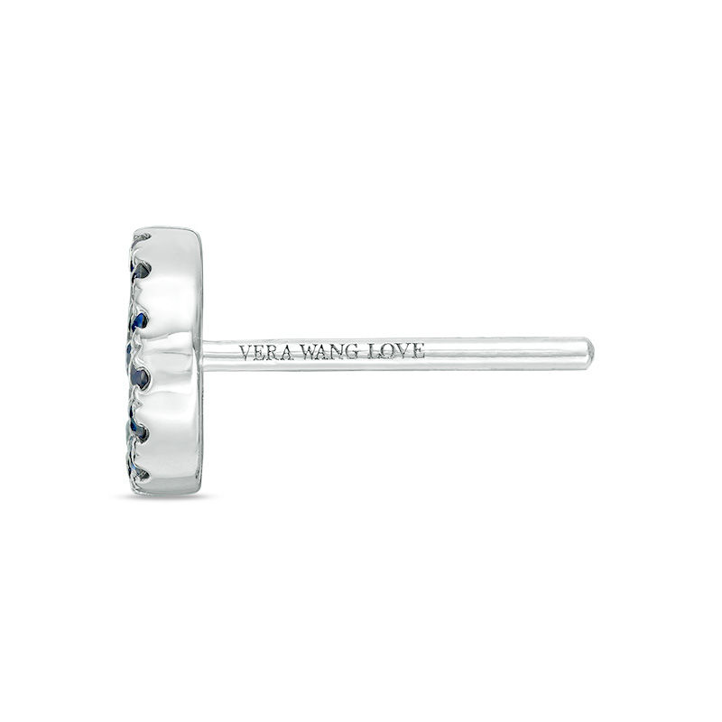 Main Image 2 of Vera Wang Love Collection Blue Sapphire Composite Stud Earrings in Sterling Silver