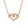 Thumbnail Image 3 of The Kindred Heart from Vera Wang Love Collection Mini Necklace in 14K Rose Gold - 19"