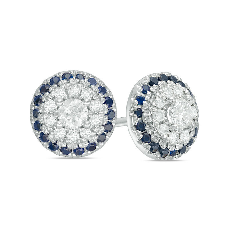Vera Wang Love Collection 1/4 CT. T.W. Diamond and Blue Sapphire