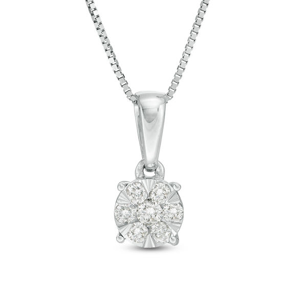 1/4 CT. T.w. Diamond Frame Pendant in 10K White Gold