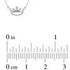 Thumbnail Image 1 of Diamond Accent Crown Necklace in Sterling Silver (1 Name)