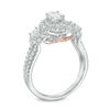 Thumbnail Image 2 of Love's Destiny by Zales 1-1/2 CT. T.W. Certified Oval Diamond Three Stone Engagement Ring in 14K Two-Tone Gold (I/SI2)