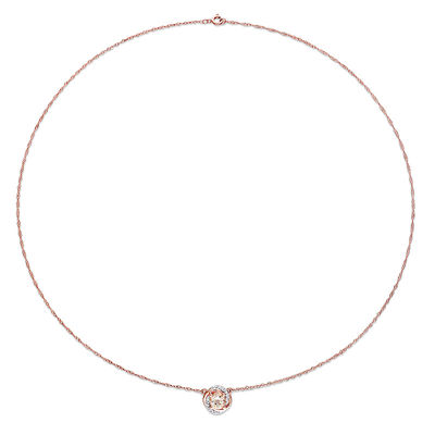 T.W. Diamond Orbit Frame Necklace 