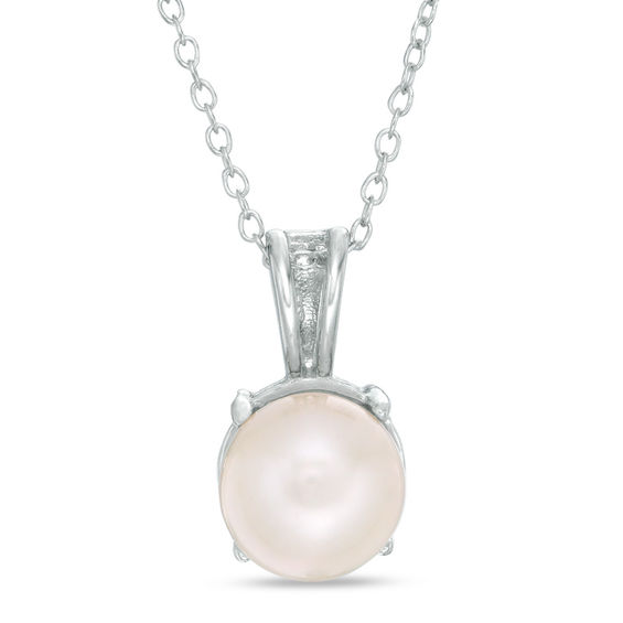 7.5-8.0mm Baroque Freshwater Cultured Pearl Pendant in Sterling Silver