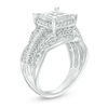 Thumbnail Image 2 of 1 CT. T.W. Composite Princess-Cut Diamond Frame Multi-Row Engagement Ring in 10K White Gold