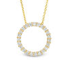 Thumbnail Image 0 of 1/2 CT. T.W. Certified Diamond Circle Pendant in 14K Gold (H/I1)