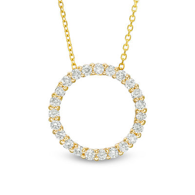 T.W. Certified Diamond Circle Pendant 