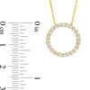 Thumbnail Image 2 of 1/2 CT. T.W. Certified Diamond Circle Pendant in 14K Gold (H/I1)
