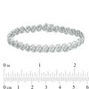 Thumbnail Image 3 of 1/4 CT. T.W. Diamond Two-Stone &quot;S&quot; Bracelet in Sterling Silver - 7.5&quot;