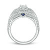 Thumbnail Image 3 of Vera Wang Love Collection 1-1/3 CT. T.W. Emerald-Cut Diamond Frame Arrow-Sides Engagement Ring in 14K White Gold