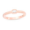 Thumbnail Image 1 of Vera Wang Love Collection 1/6 CT. Emerald-Cut Diamond Solitaire Sideways Stackable Band in 14K Rose Gold