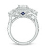 Thumbnail Image 3 of Vera Wang Love Collection 2-1/2 CT. T.W. Princess-Cut Diamond Three Stone Frame Engagement Ring in 14K White Gold