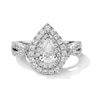 Thumbnail Image 0 of Vera Wang Love Collection 1-5/8 CT. T.W. Pear-Shaped Diamond Double Frame Twist Engagement Ring in 14K White Gold