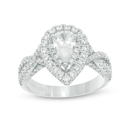 Pear Wedding Zales Vera Love Collection 1 5 8 Ct T W Pear Shaped Diamond