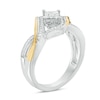 Thumbnail Image 2 of 1/10 CT. T.W. Diamond Bypass Promise Ring in Sterling Silver and 10K Gold