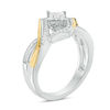 1/10 CT. T.W. Diamond Bypass Promise Ring in Sterling Silver and 10K Gold