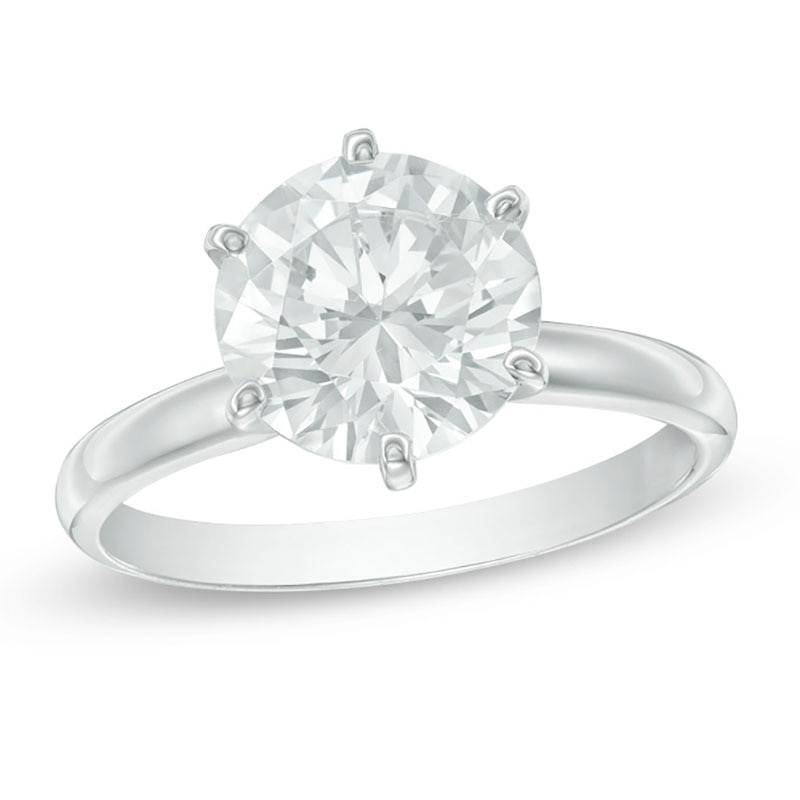 Round Brilliant Solitaire Engagement Ring 3-carat