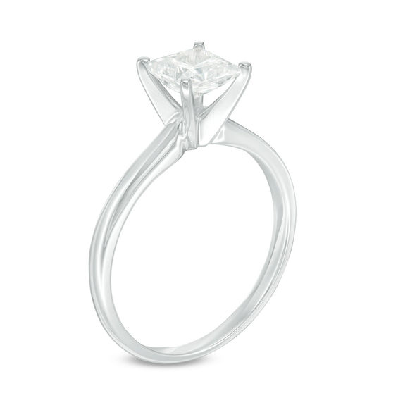 3/4 CT. Princess-Cut Diamond Solitaire Engagement Ring in 14K White Gold (I/I2)