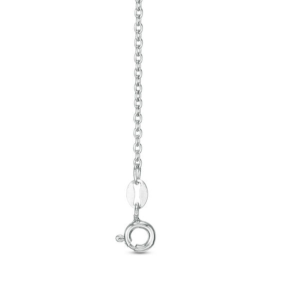 Lab-Created Blue and White Sapphire Vintage-Style "Y" Necklace in Sterling Silver - 14" Lab-Created Blue and White Sapphire Vintage-Style "Y" Necklace in Sterling Silver - 14"