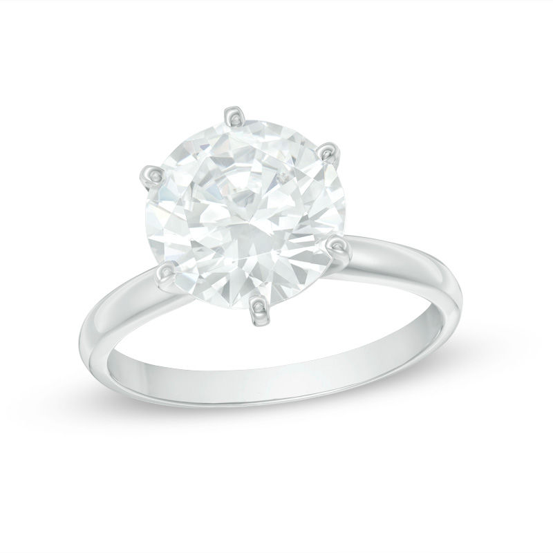 Main Image 1 of 4 CT. Certified Diamond Solitaire Engagement Ring in 14K White Gold (I/I2)