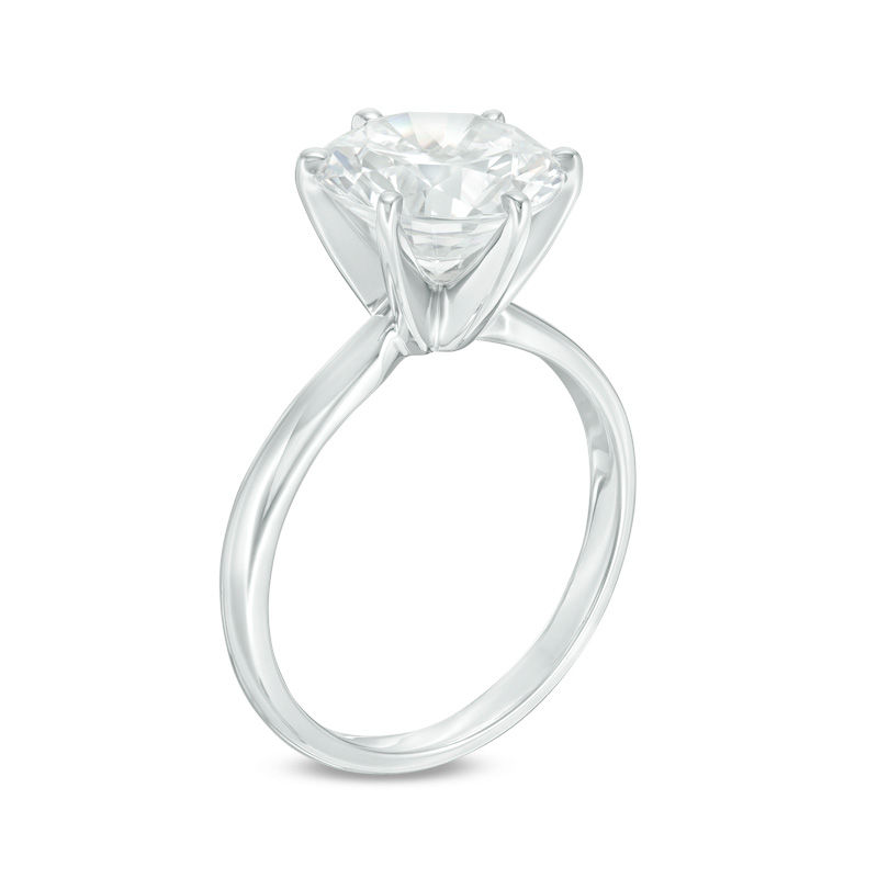Main Image 2 of 4 CT. Certified Diamond Solitaire Engagement Ring in 14K White Gold (I/I2)