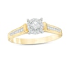 Thumbnail Image 1 of 1/5 CT. T.W. Diamond Double Frame Promise Ring in 10K Gold