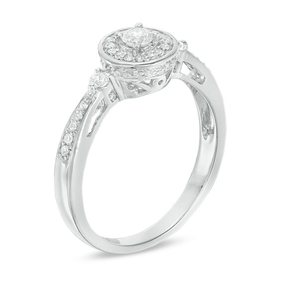 1/4 CT. T.w. Diamond Frame Promise Ring in Sterling Silver