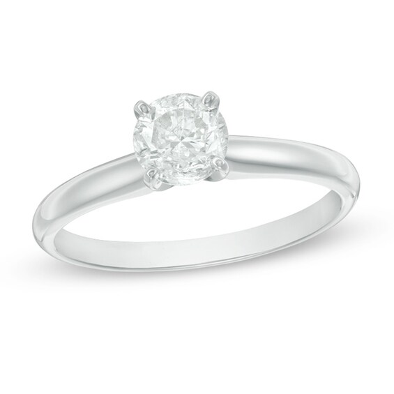 CT. Diamond Solitaire Engagement Ring in 14K White Gold (K/I3