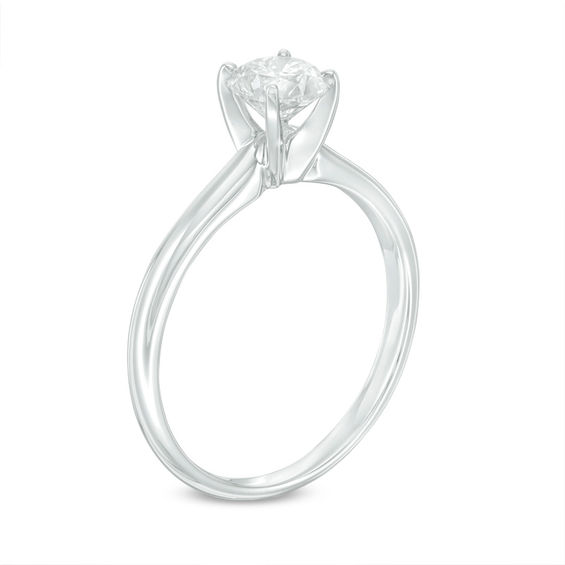CT. Diamond Solitaire Engagement Ring in 14K White Gold (K/I3