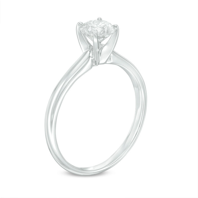 Main Image 2 of 3/4 CT. Diamond Solitaire Engagement Ring in 14K White Gold (K/I3)