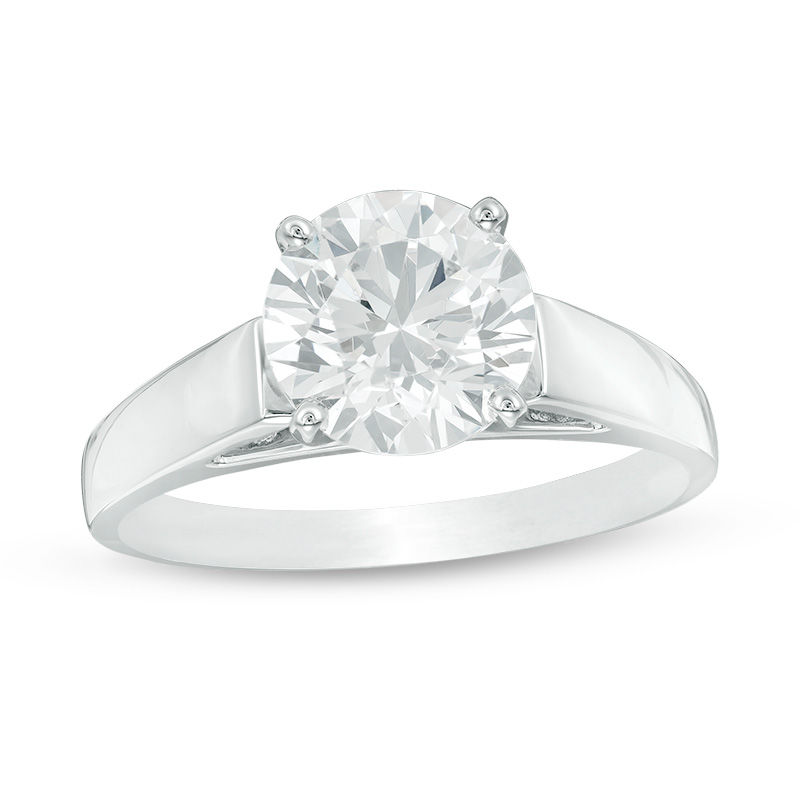 2 CT. Diamond Solitaire Engagement Ring in 14K White Gold (K/I3)