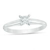 Thumbnail Image 1 of 1/4 CT. Princess-Cut Diamond Solitaire Engagement Ring in 14K White Gold (I/I2)