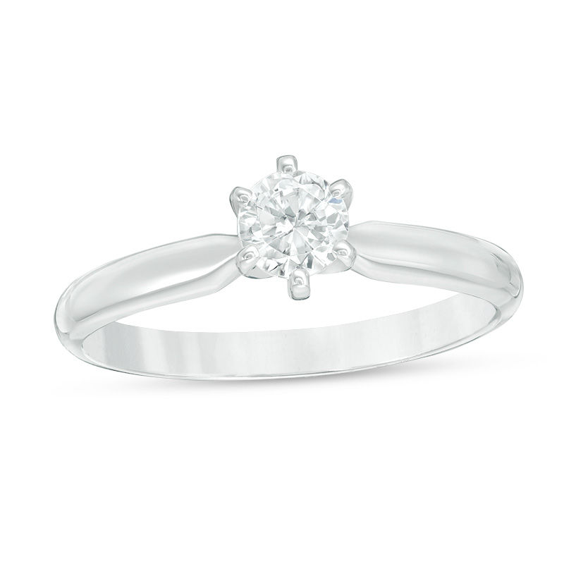 Solitaire Rings Wedding Zales Diamond Solitaire Engagement Ring In 14k White Gold