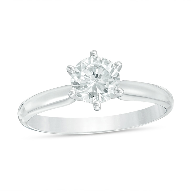 Main Image 1 of 3/4 CT. Diamond Solitaire Engagement Ring in 14K White Gold (I/I2)