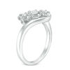 Thumbnail Image 2 of 1/4 CT. T.W. Diamond Past Present Future® Bypass Engagement Ring in 10K White Gold