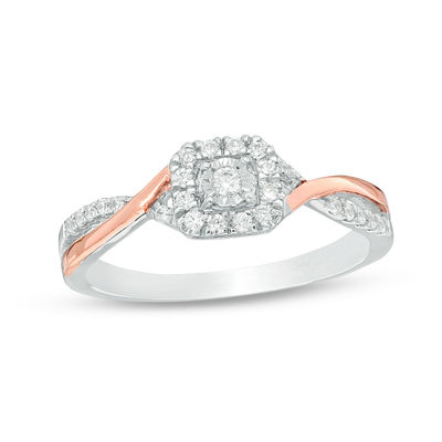 gold and silver promise rings